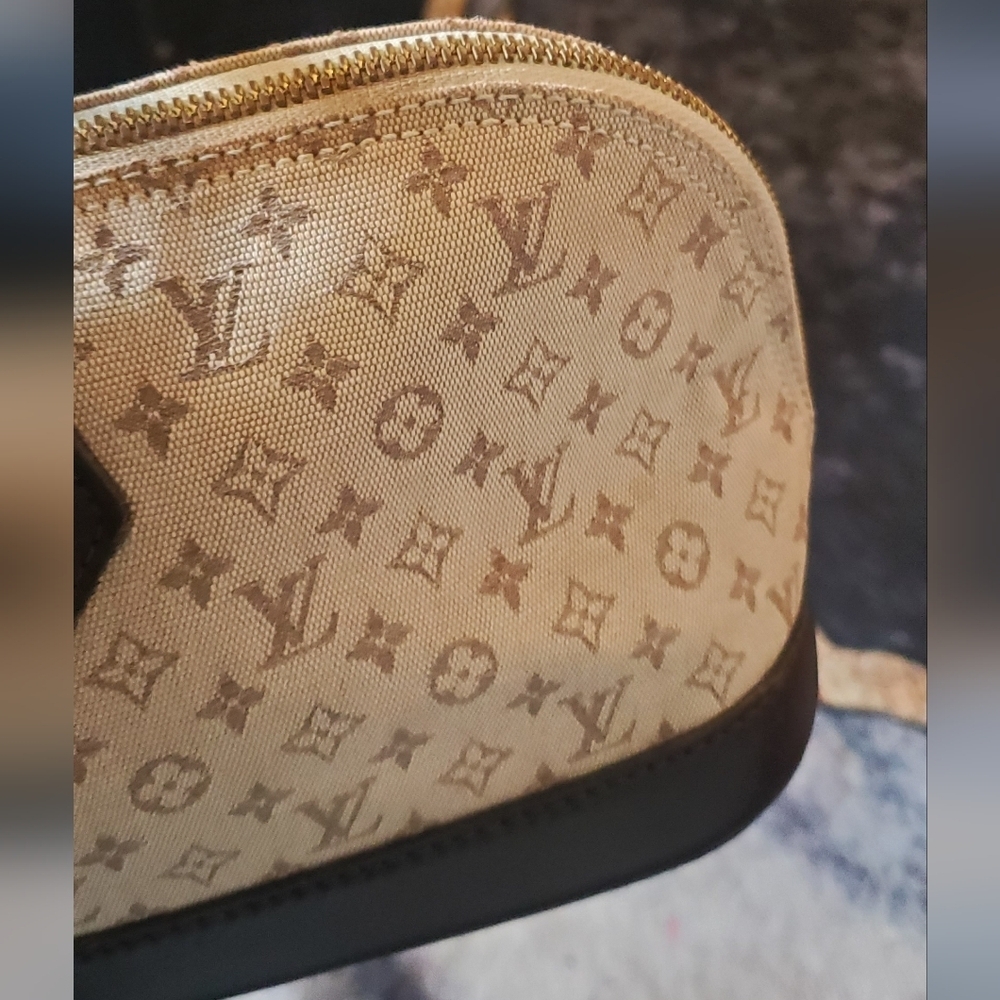 Louis Vuitton Alma Brown Mini Lin Monogram Handbag - Picture 12 of 17
